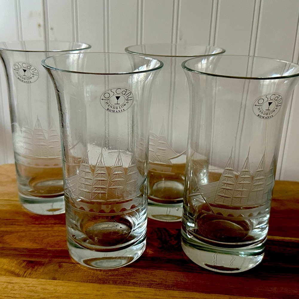 Clipper High Ball Crystal Set of 8